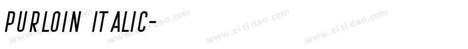 Purloin Italic字体转换